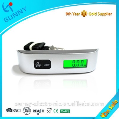 Sunny Cheap Promotion 50KG 10G Electronic Digital Portable Travel Hanging Luggage Weighing Scale